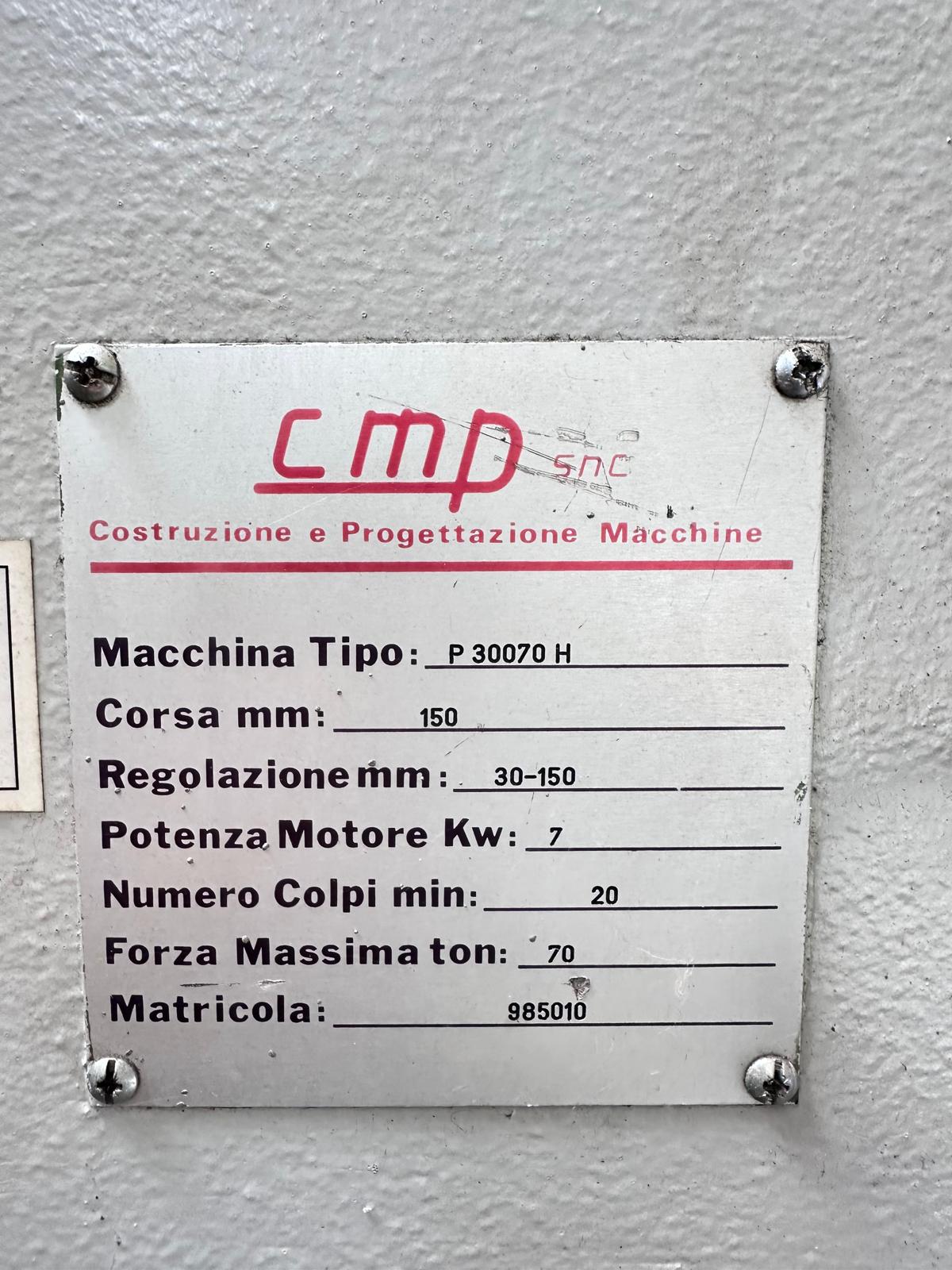 Pressa piegatrice idraulica CMP P30070 H 70 ton usata il Metalmeccanico Di M