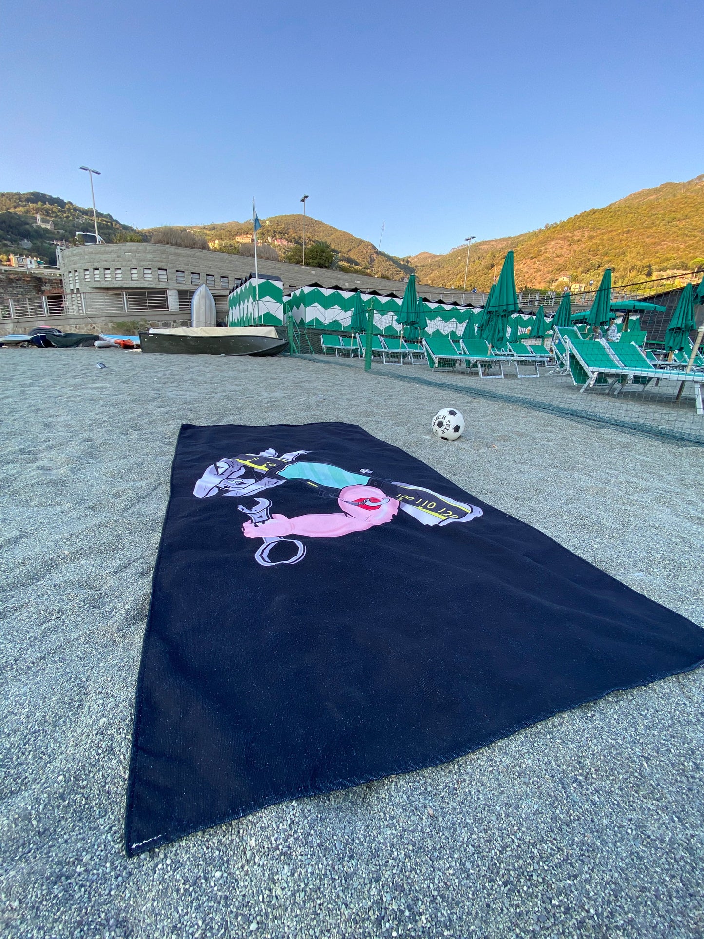 Telo Mare in Microfibra con Logo – 200x100 cm il Metalmeccanico Di M