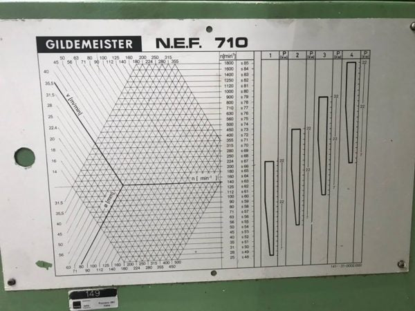 Tornio cnc banco piano GILDEMEISTER NEF 710×3000 usato il Metalmeccanico Di M