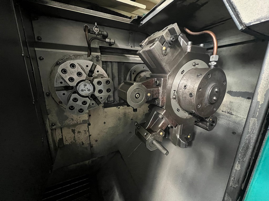 Tornio cnc bimandino frontale MURATEC MW 120G usato