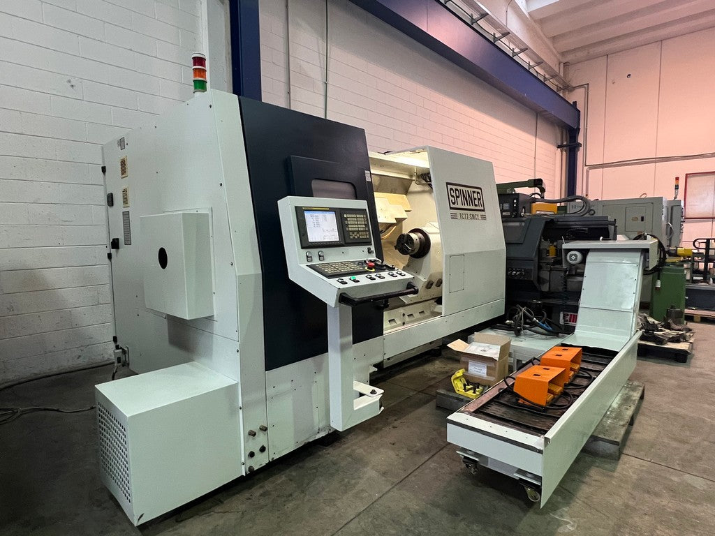 Tornio cnc motorizzato asse Y contromandrino SPINNER TC77 SMCY usato