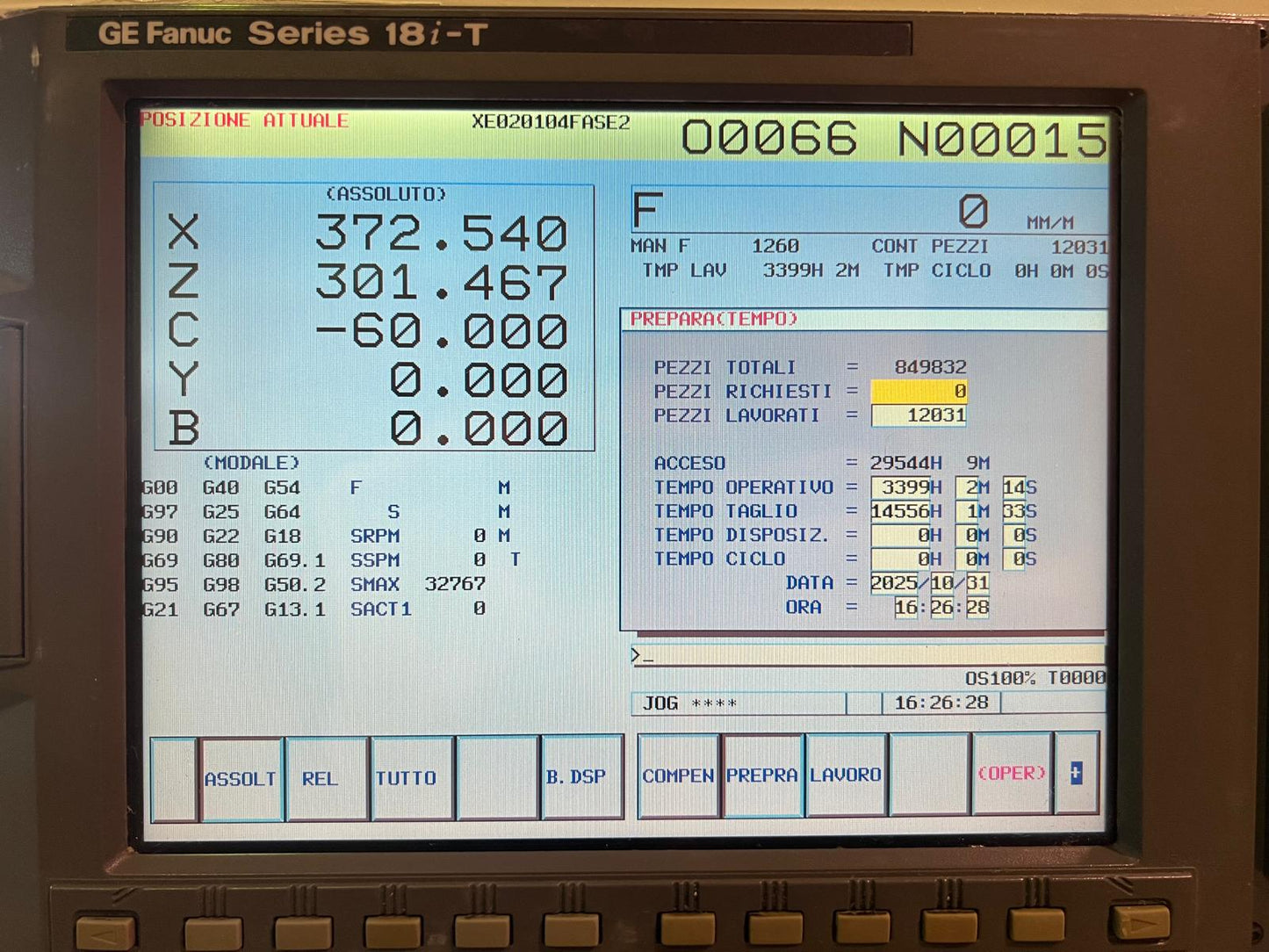 Tornio cnc motorizzato contromandrino BIGLIA B 501 YS usato il Metalmeccanico Di M