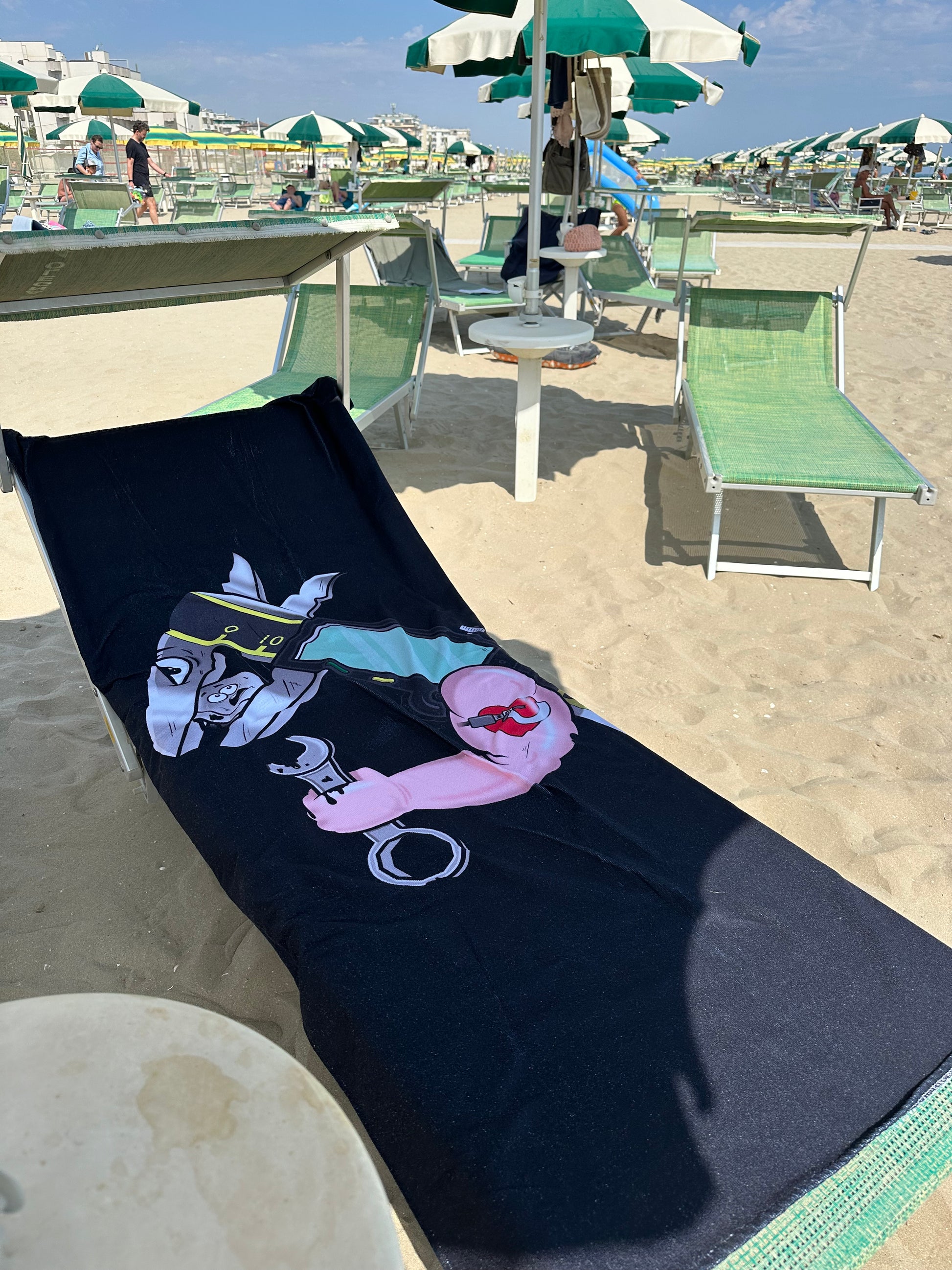 Telo Mare in Microfibra con Logo – 200x100 cm il Metalmeccanico Di M