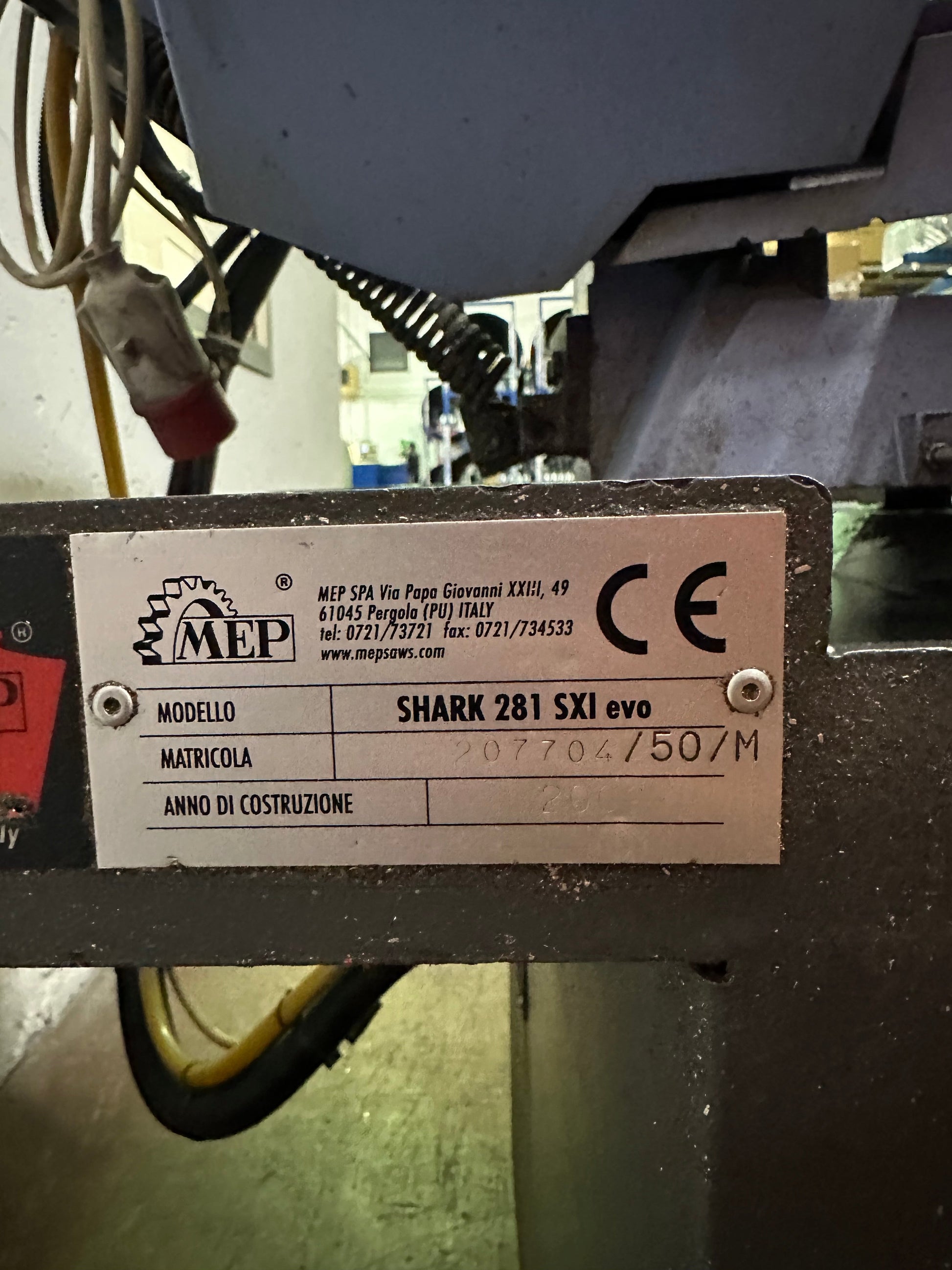 Segatrice a nastro MEP SHARK 281 SXl evo usata il Metalmeccanico Di M