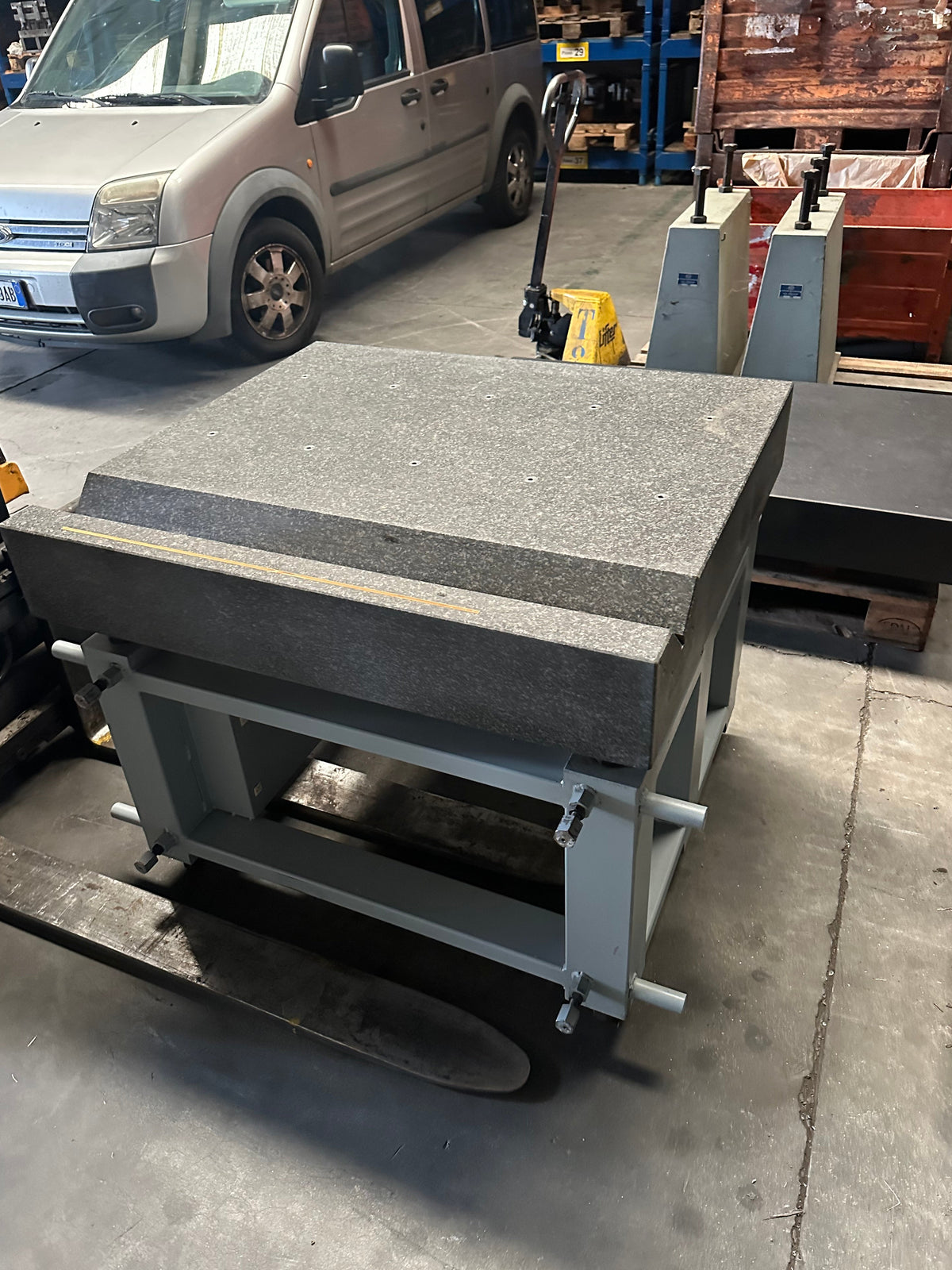 Piano di riscontro in granito POLI 1000 × 890 mm con supporto – Usato il Metalmeccanico Di M
