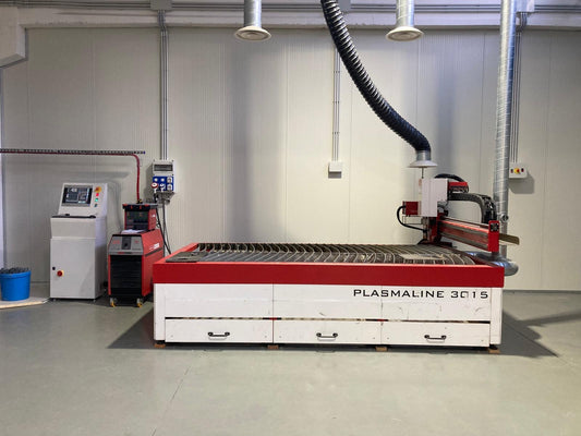 Impianto taglio plasma CNC FDA Automation PLASMALINE 3015 – 3.000 × 1.500 mm – Cebora 120 A usato il Metalmeccanico Di M