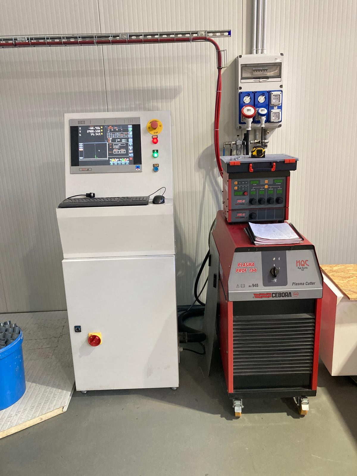 Impianto taglio plasma CNC FDA Automation PLASMALINE 3015 – 3.000 × 1.500 mm – Cebora 120 A usato il Metalmeccanico Di M