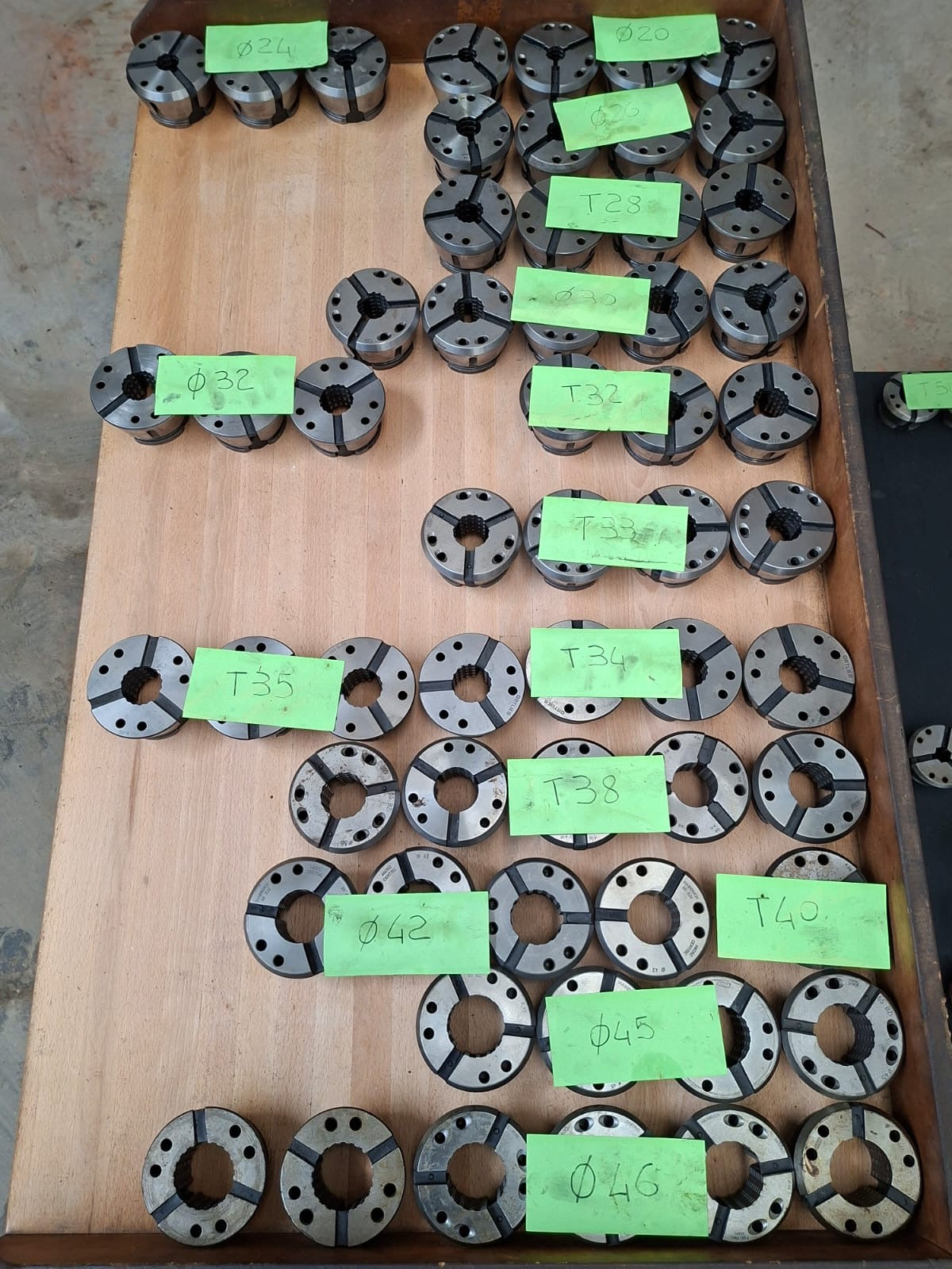 Pinze Hainbuch 65 usate, disponibili in varie misure tonde ed esagonali. il Metalmeccanico Di M