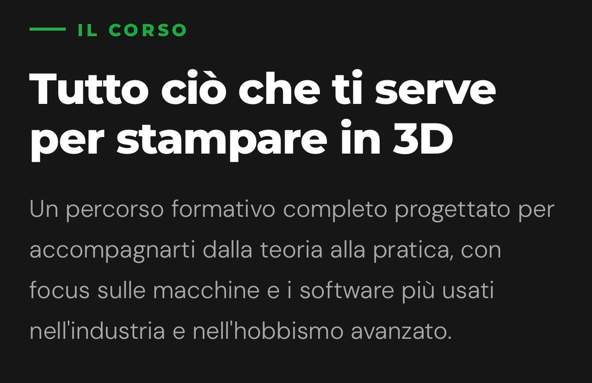 Corso di formazione - stampa  3d ad uso professionale - corso completo 4 giorni il Metalmeccanico Di M