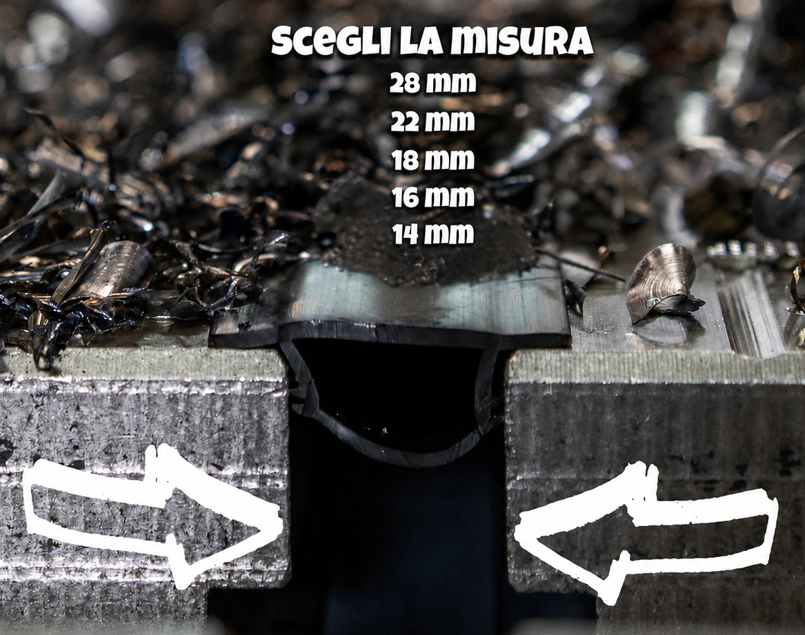 Protezione per cava a T per macchine utensili, T-slot cover SUPER T il Metalmeccanico Di M