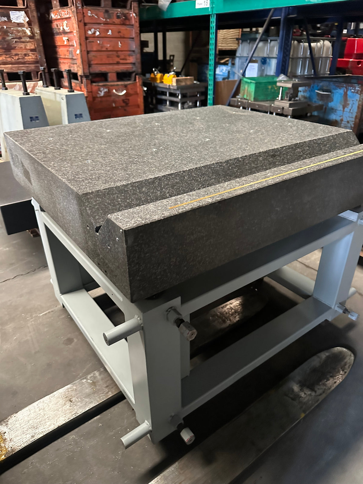 Piano di riscontro in granito POLI 1000 × 890 mm con supporto – Usato il Metalmeccanico Di M