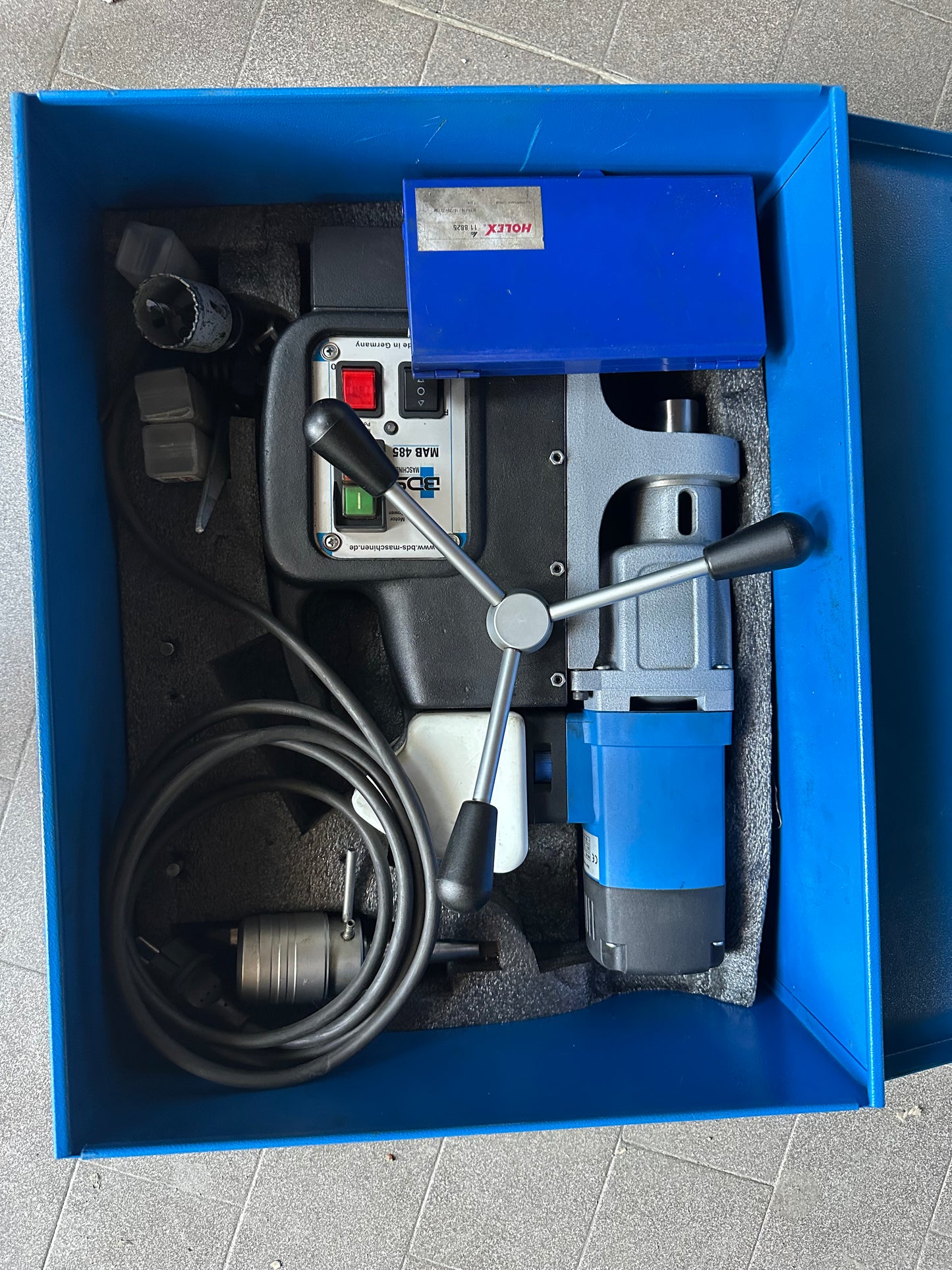 Trapano magnetico BDS Maschinen MAB 485 usato con accessori il Metalmeccanico Di M