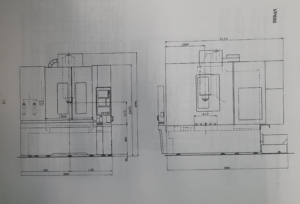 Centro di lavoro 5 assi continui ad alta velocità OKK VP600 5AX usato il Metalmeccanico Di M