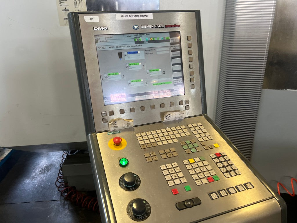 Centro di lavoro 5 assi pallettizzato DMG DMC 60T RS3 usato