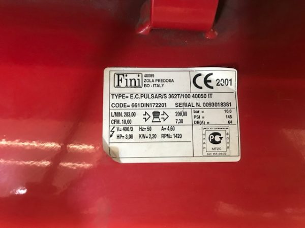 Compressore silenzioso professionale FINI PULSAR S 362T 100 usato