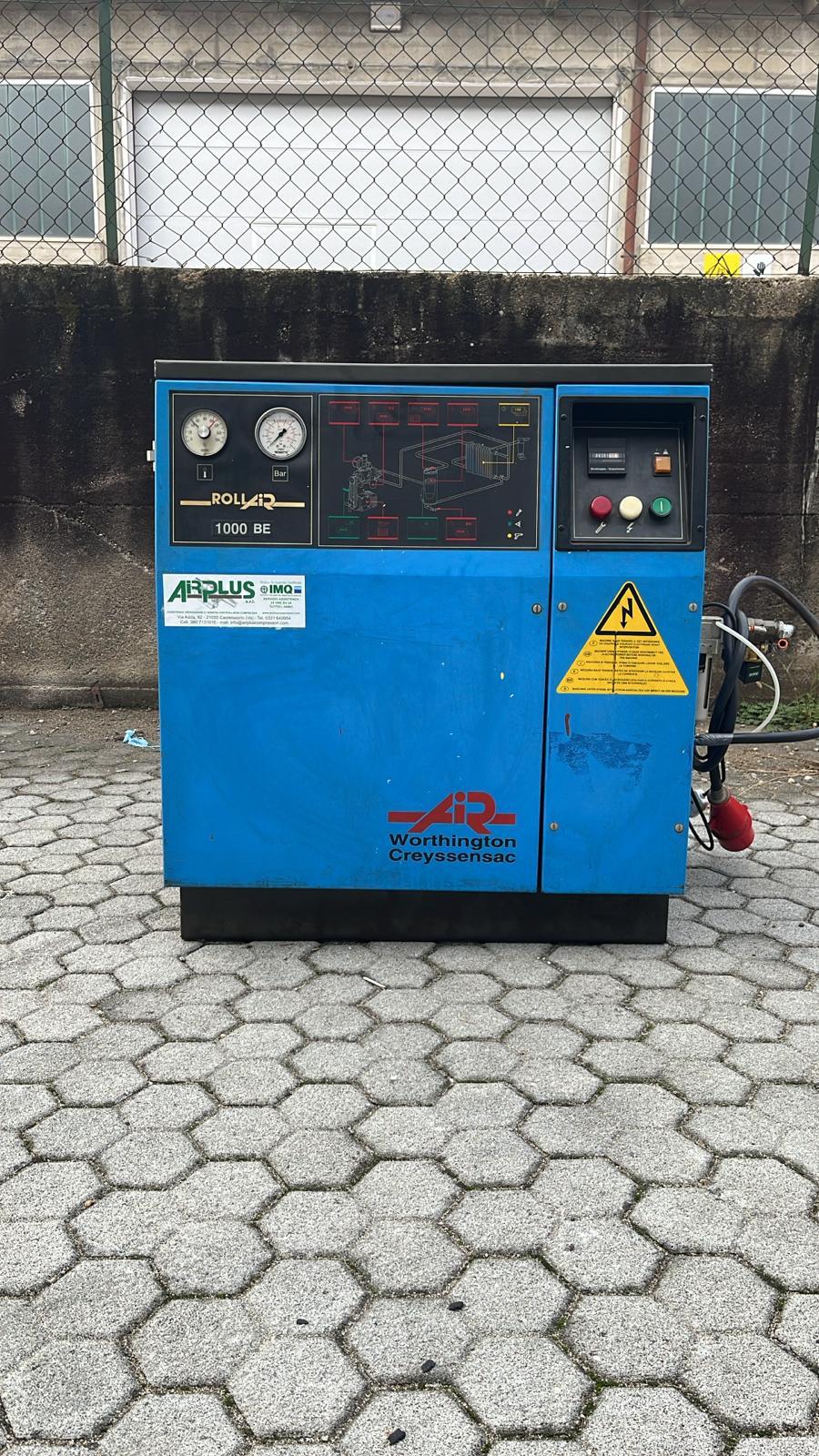 Worthington ROLLAIR 1000 – Compressore a vite 7,5 kW (10 HP) – 10 bar – 1000 l/min – USATO REVISIONATO (0 ore) + GARANZIA 6 MESI il Metalmeccanico Di M