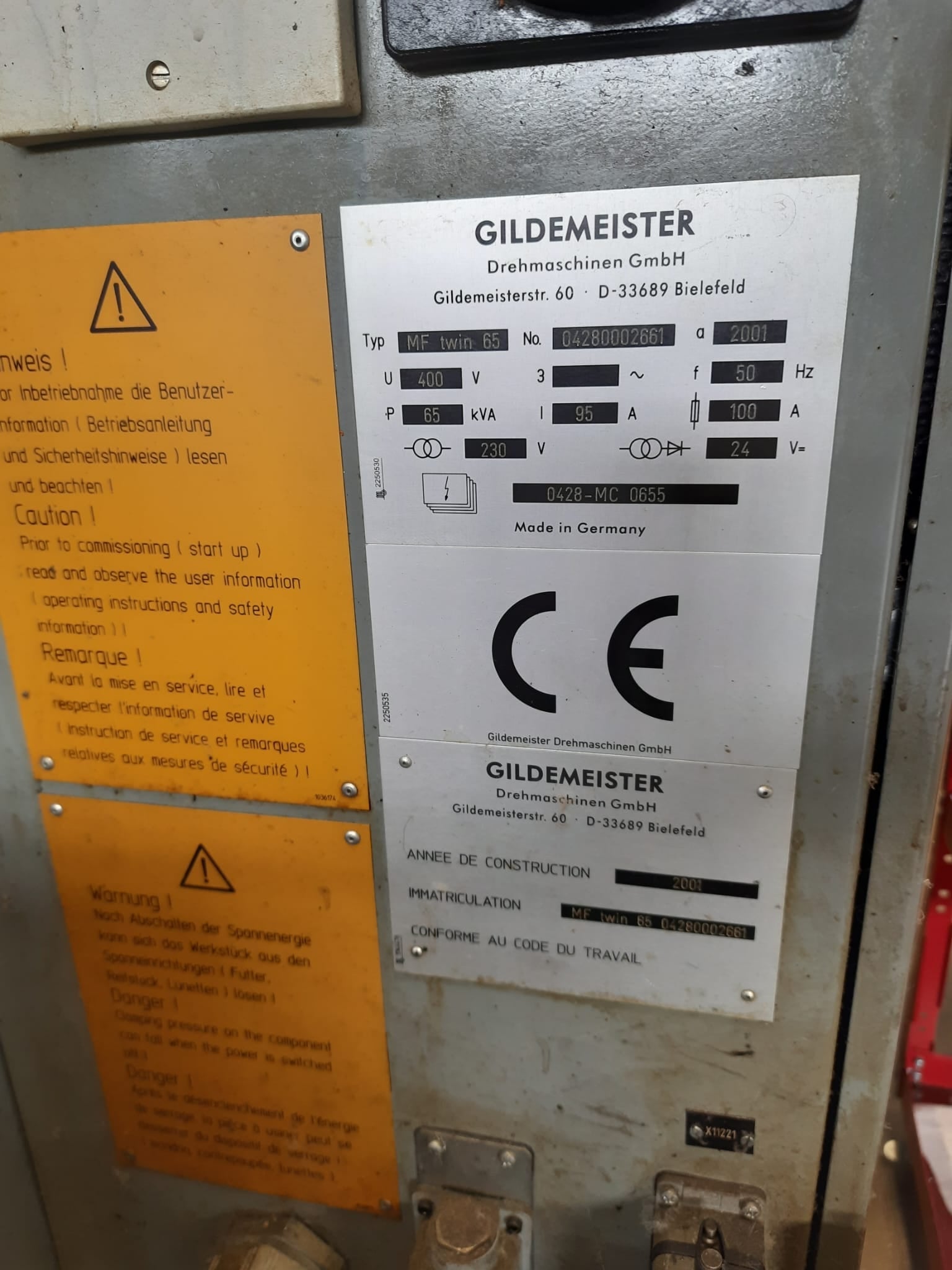 Tornio CNC bimandrino GILDEMEISTER MF Twin 65 usato con caricatore IEMCA il Metalmeccanico Di M