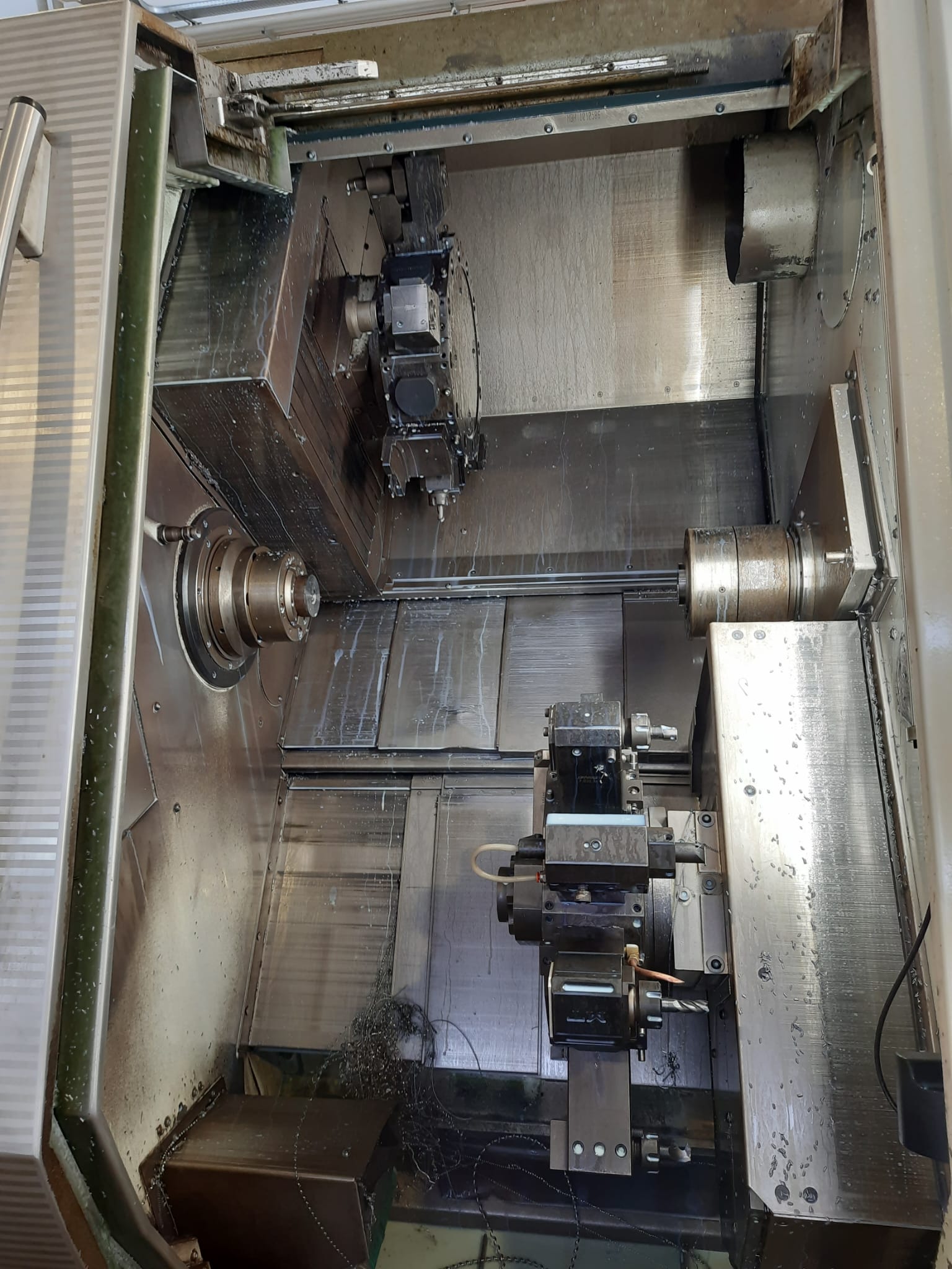 Tornio CNC bimandrino GILDEMEISTER MF Twin 65 usato con caricatore IEMCA il Metalmeccanico Di M