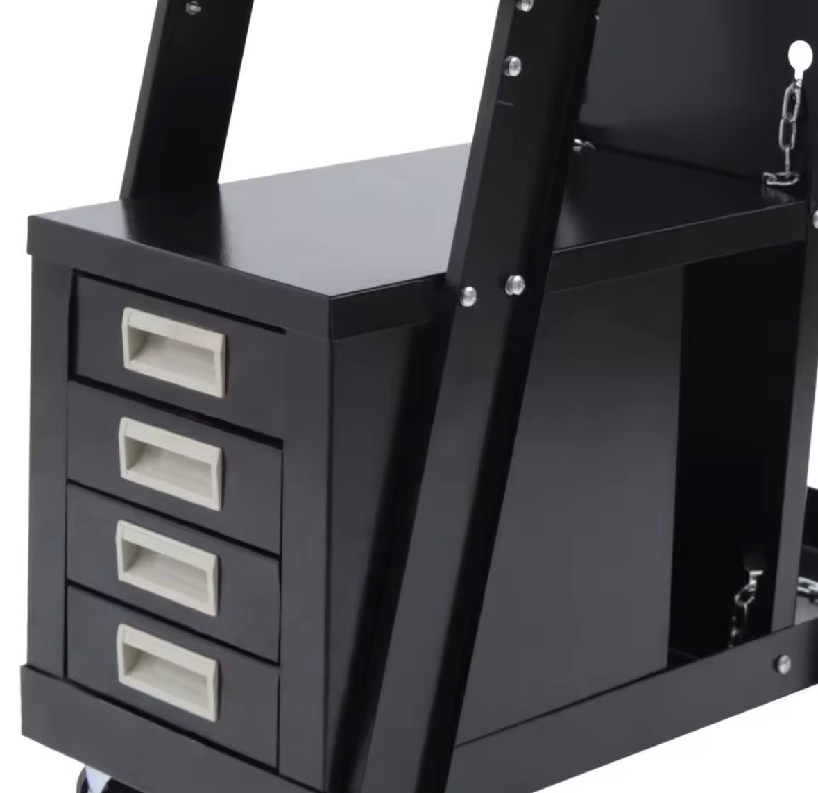 Carrello per saldatura con ruote e 4 cassetti porta saldatrice MIG TIG plasma il Metalmeccanico Di M