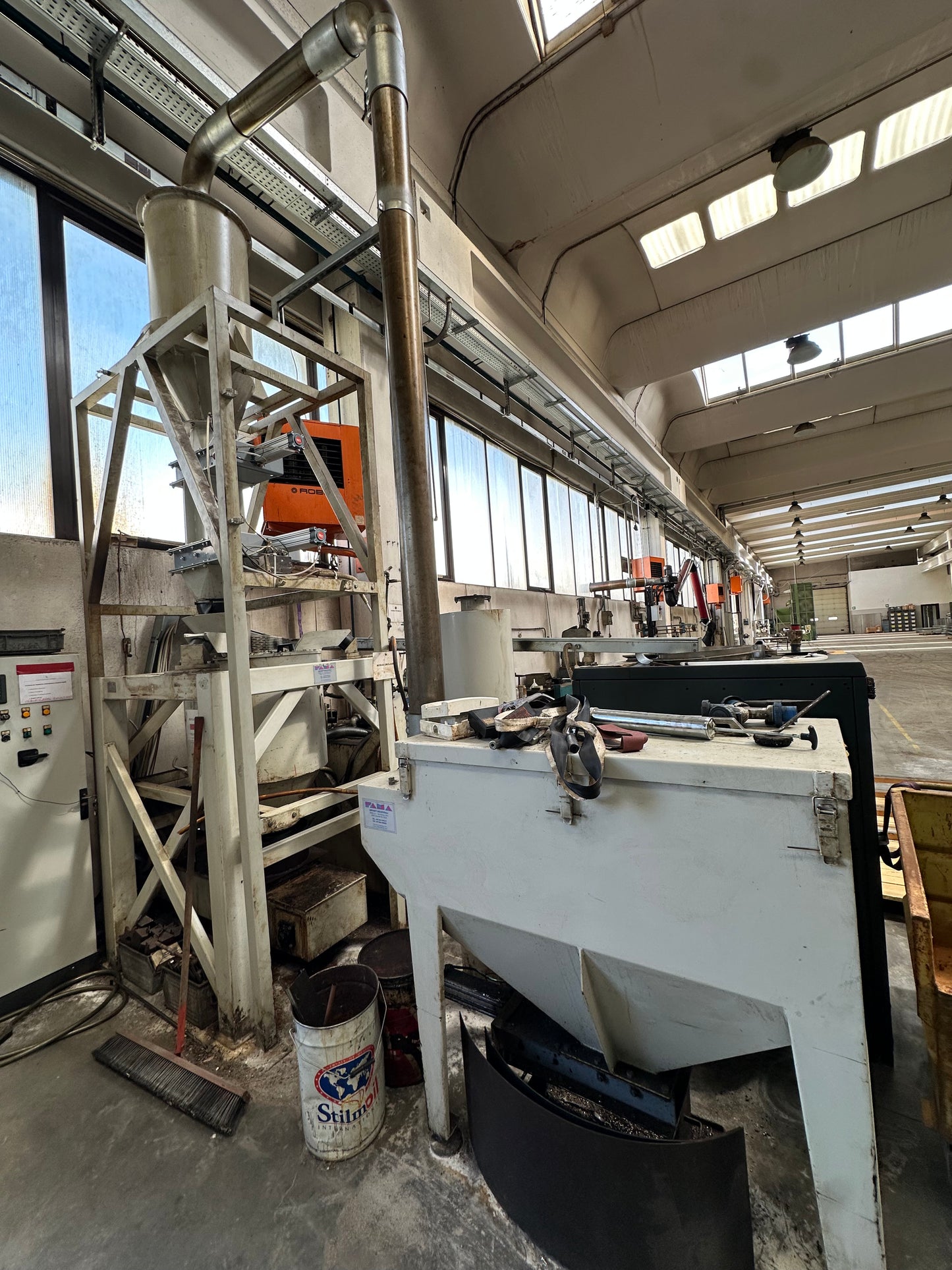 Impianto Completo Truciolo FAMA usato – Silos 15 m³ + Centrifuga 500 kg/h recupero olio il Metalmeccanico Di M