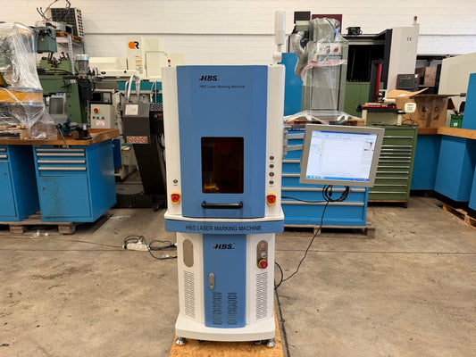 Marcatrice laser HBS GQ 20A con asse rotante usata il Metalmeccanico Di M