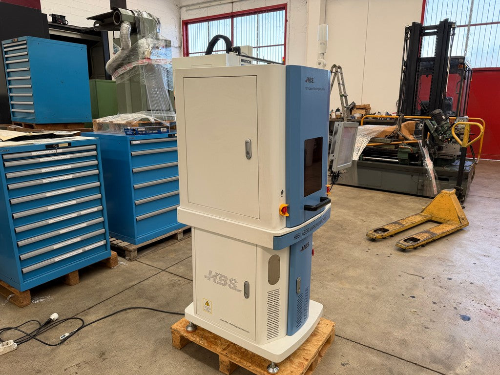 Marcatrice laser HBS GQ 20A con asse rotante usata il Metalmeccanico Di M