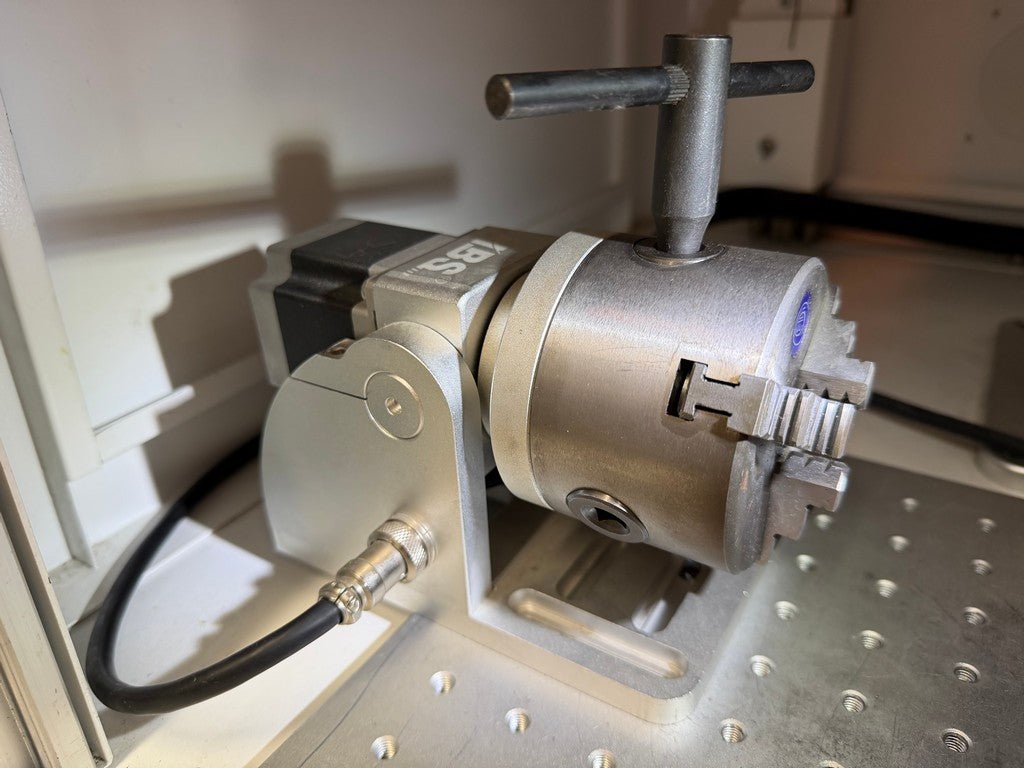 Marcatrice laser HBS GQ 20A con asse rotante usata il Metalmeccanico Di M