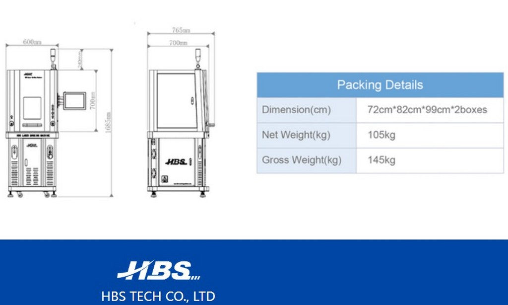 Marcatrice laser HBS GQ 20A con asse rotante usata il Metalmeccanico Di M