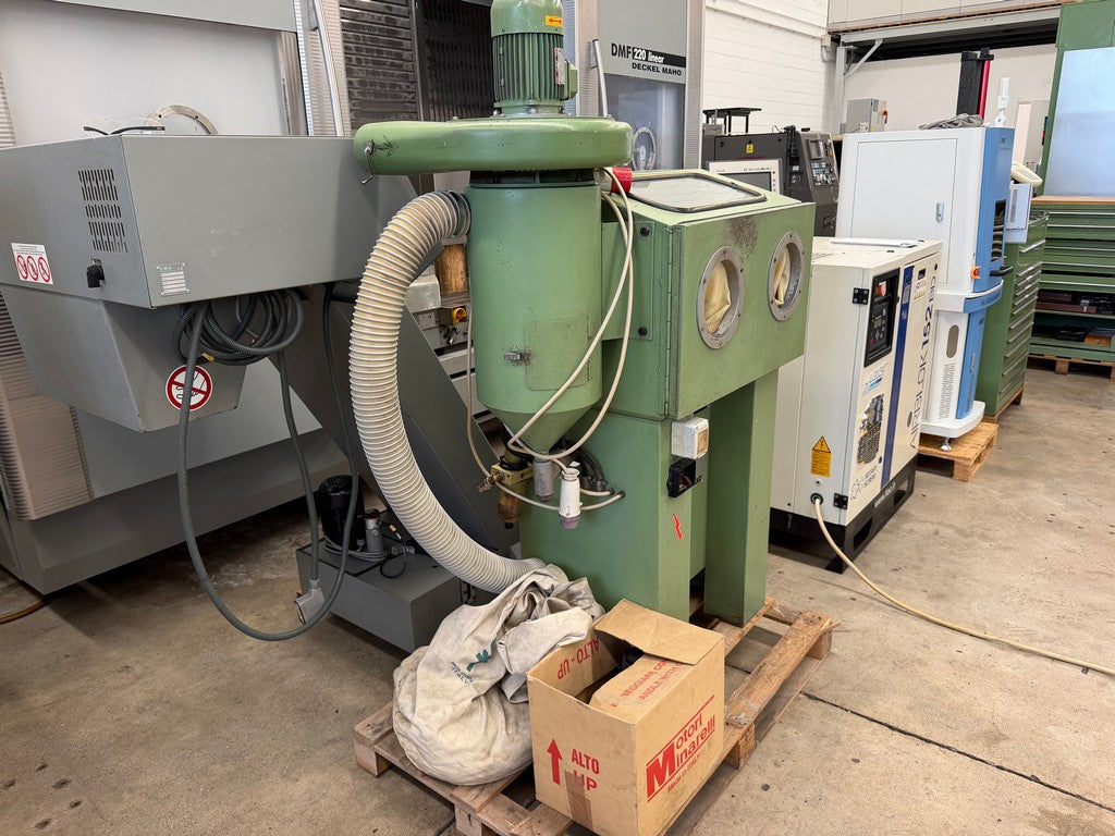Sabbiatrice pallinatrice industriale con ciclone NORDBLAST usata il Metalmeccanico Di M