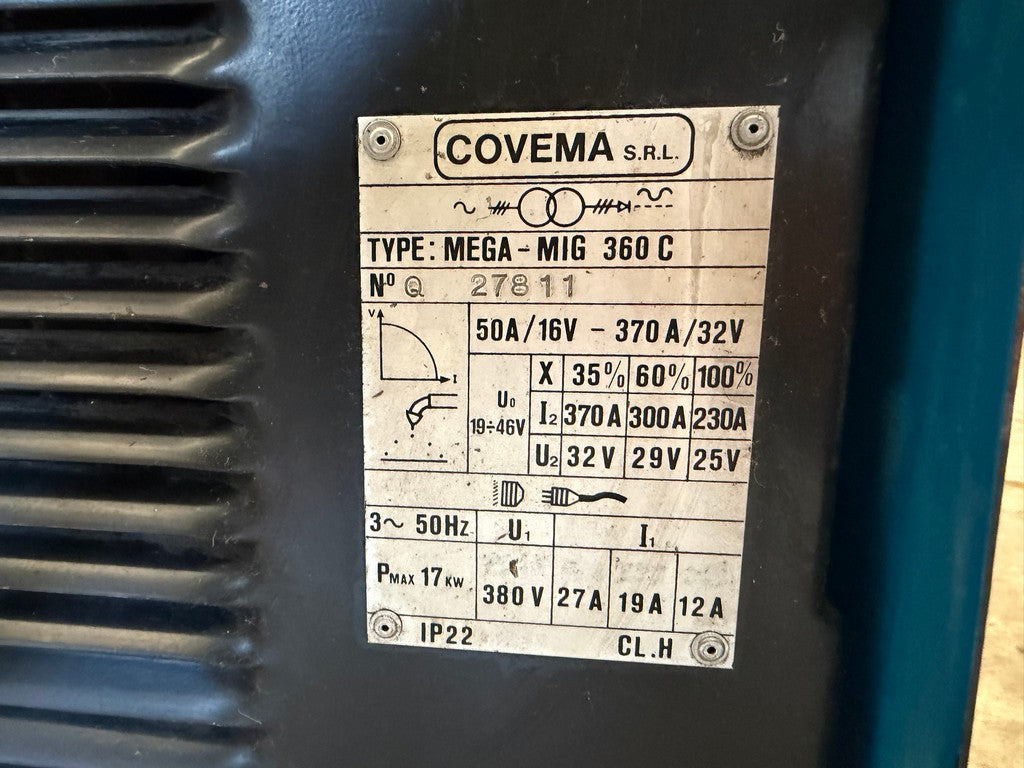 Saldatrice a filo continuo COVEMA MEGA MIG 360C usata