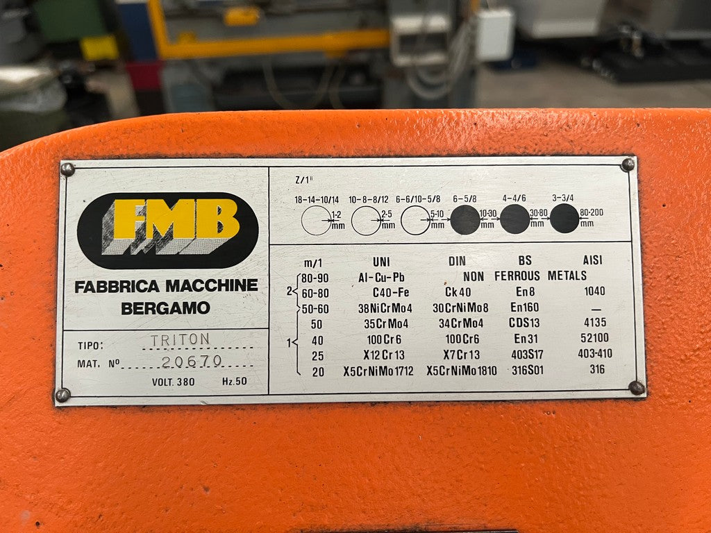 Segatrice a nastro FMB TRITON usata