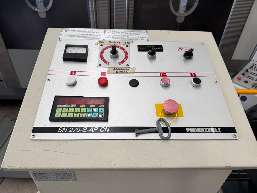 Segatrice a nastro automatica PEDRAZZOLI BROWN 270 S AP-CN usata il Metalmeccanico Di M