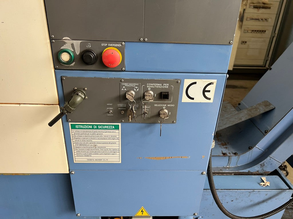 Tornio cnc 2 assi TAKAMAZ X20 HI SERVER con gantry loader usato il Metalmeccanico Di M