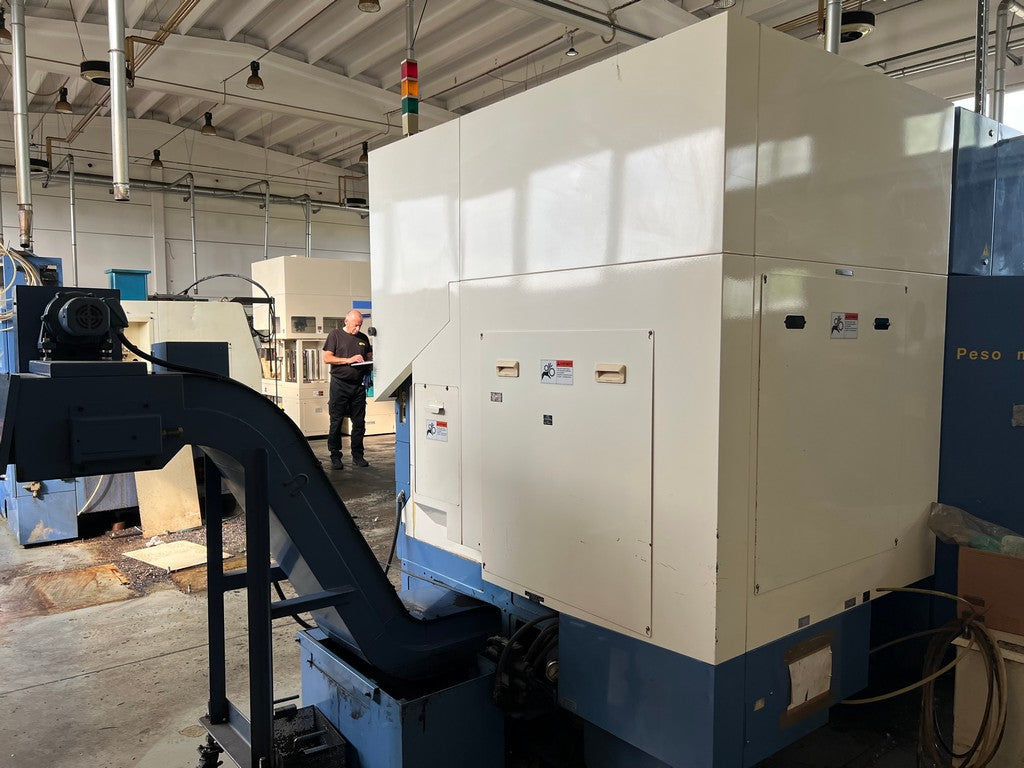 Tornio cnc 2 assi TAKAMAZ X20 HI SERVER con gantry loader usato il Metalmeccanico Di M