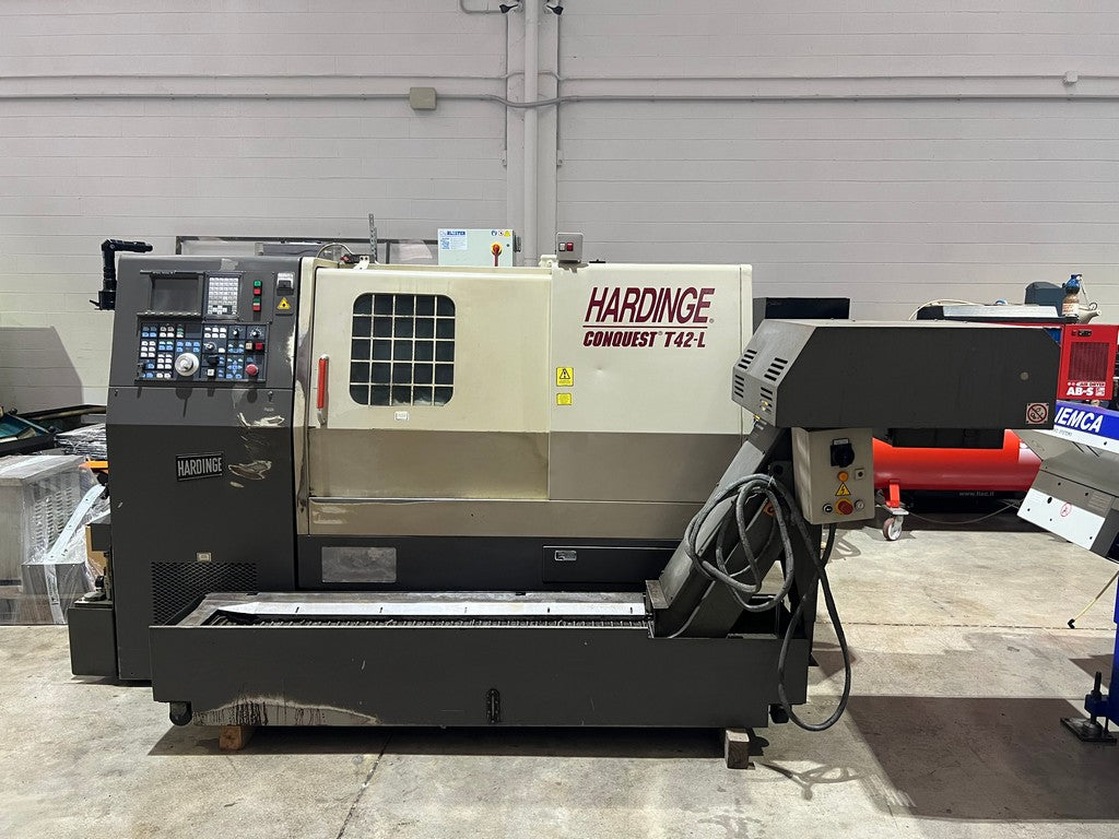 Tornio cnc 3 assi HARDINGE CONQUEST T42L motorizzato usato il Metalmeccanico Di M