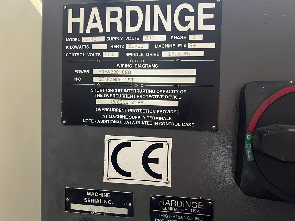 Tornio cnc 3 assi HARDINGE CONQUEST T42L motorizzato usato il Metalmeccanico Di M