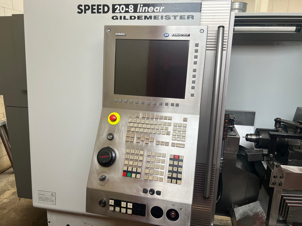 Tornio cnc a fantina mobile GILDEMEISTER SPEED 20-8 LINEAR usato