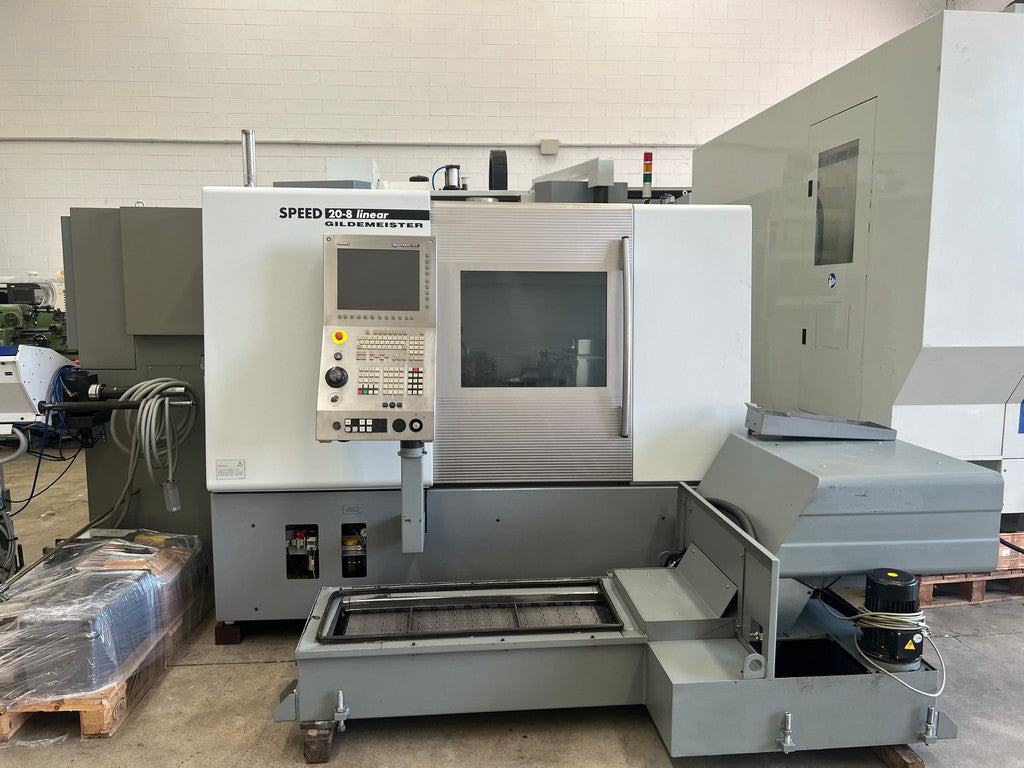 Tornio cnc a fantina mobile GILDEMEISTER SPEED 20-8 LINEAR usato