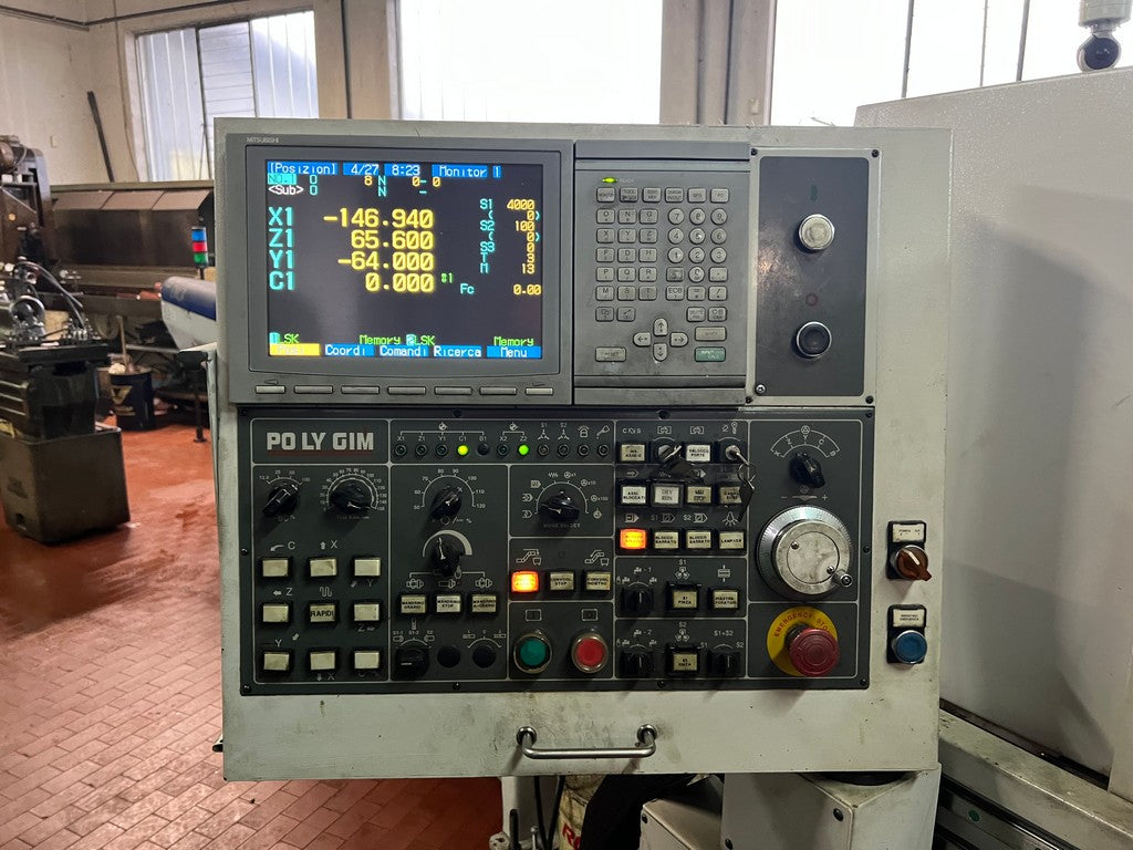 Tornio cnc a fantina mobile POLYGIM DIAMOND 42 CSL usato