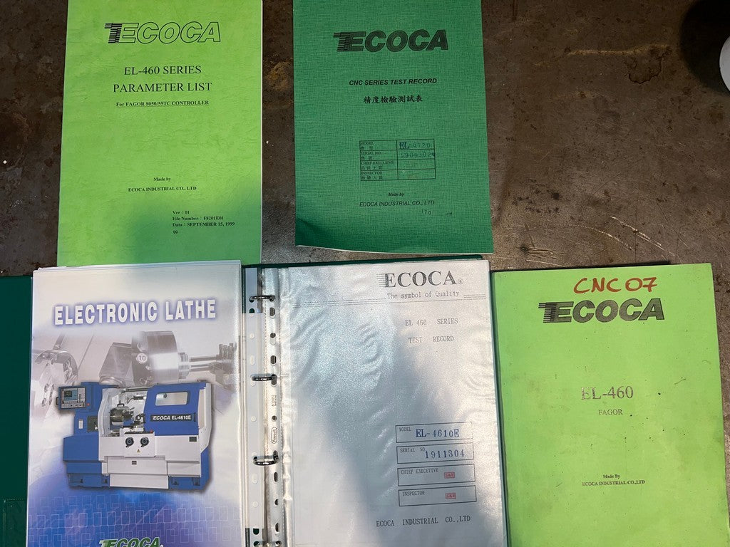 Tornio cnc autoapprendimento 2 assi ECOCA EL 4610E usato RICONDIZIONATO il Metalmeccanico Di M
