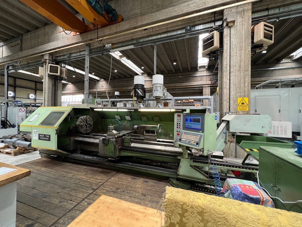 Tornio cnc banco piano GILDEMEISTER NEF 710×3000 usato il Metalmeccanico Di M
