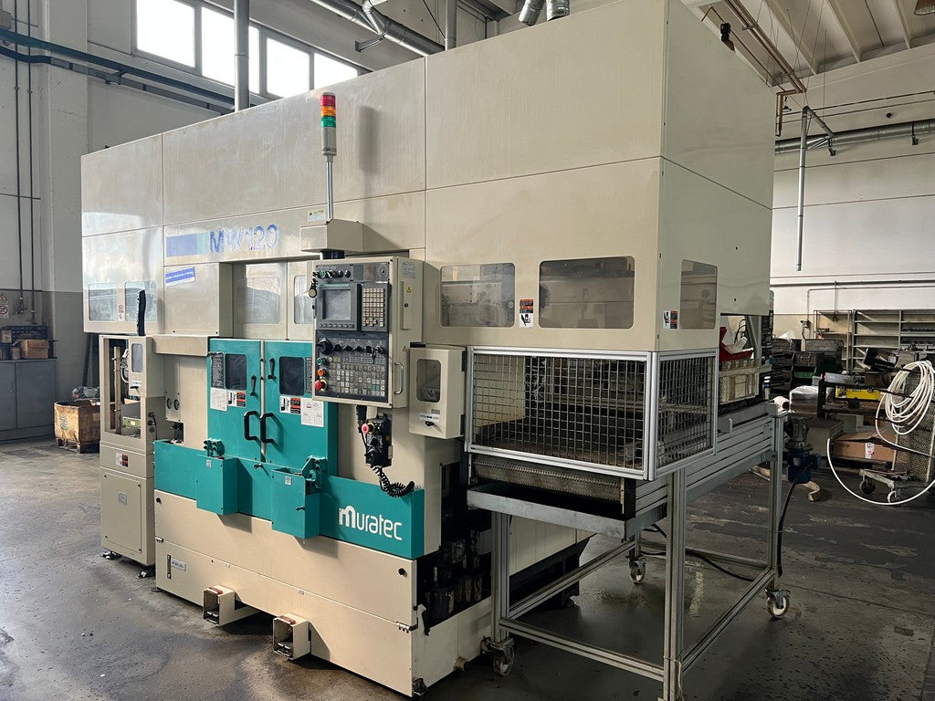 Tornio cnc bimandino frontale MURATEC MW 120G usato