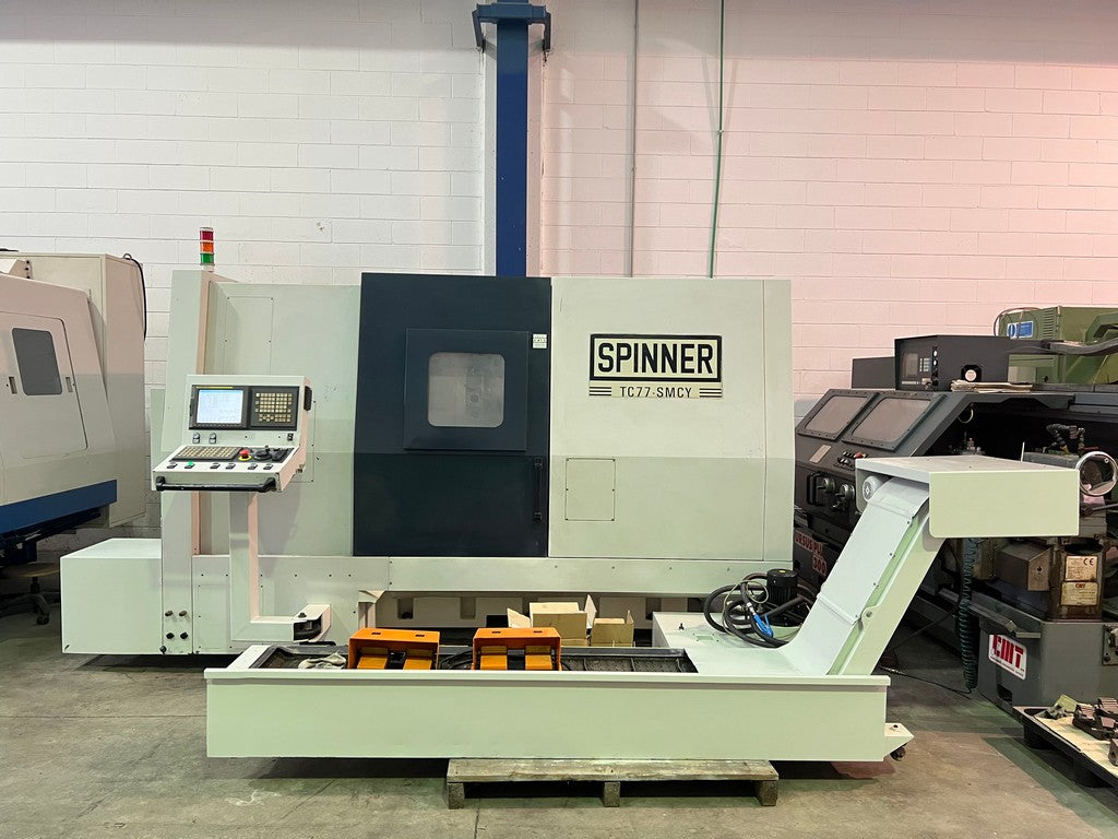 Tornio cnc motorizzato asse Y contromandrino SPINNER TC77 SMCY usato
