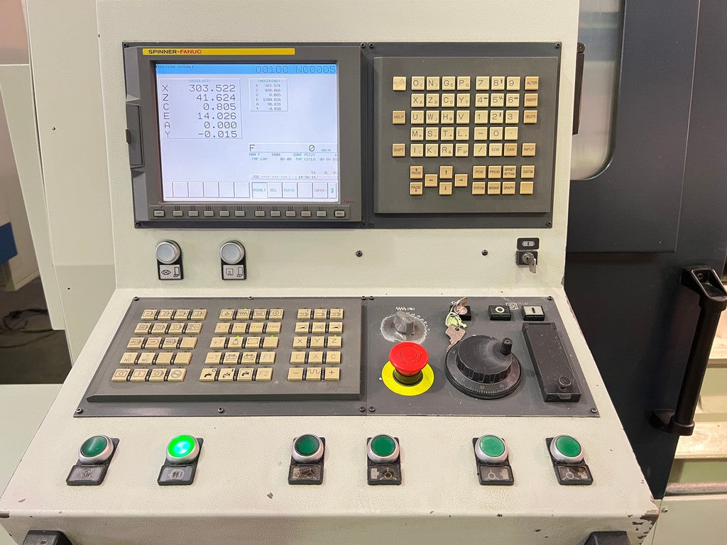 Tornio cnc motorizzato asse Y contromandrino SPINNER TC77 SMCY usato