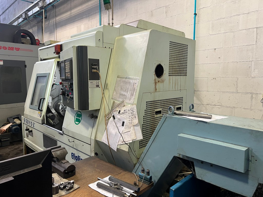 Tornio cnc motorizzato contromandrino BIGLIA B 501 YS usato
