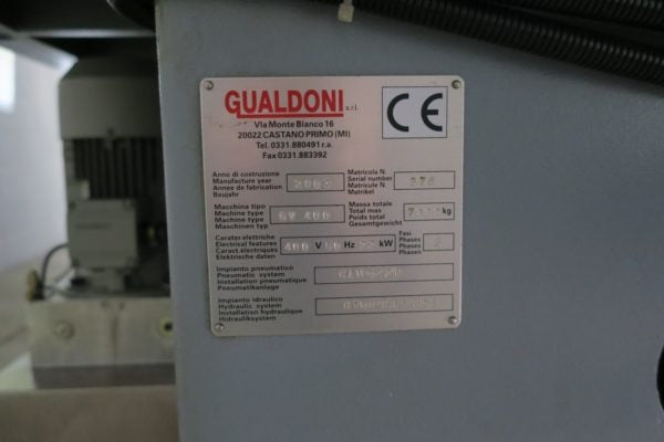 Centro di lavoro verticale a montante mobile GUALDONI GV 400 usato il Metalmeccanico Di M