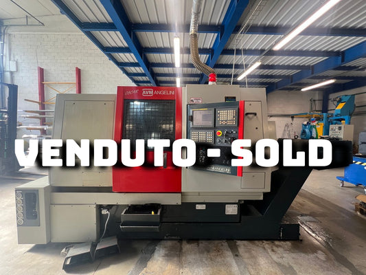 Tornio cnc motorizzato contromandrino AVM ANGELINI OSCAR usato