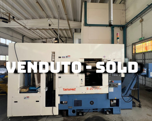 Tornio cnc 2 assi TAKAMAZ X20 HI SERVER con gantry loader usato il Metalmeccanico Di M